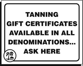 Gift Certificate  Medium Acrylic Sign   6 &#189; ˝&#215; 7˝ SGM01